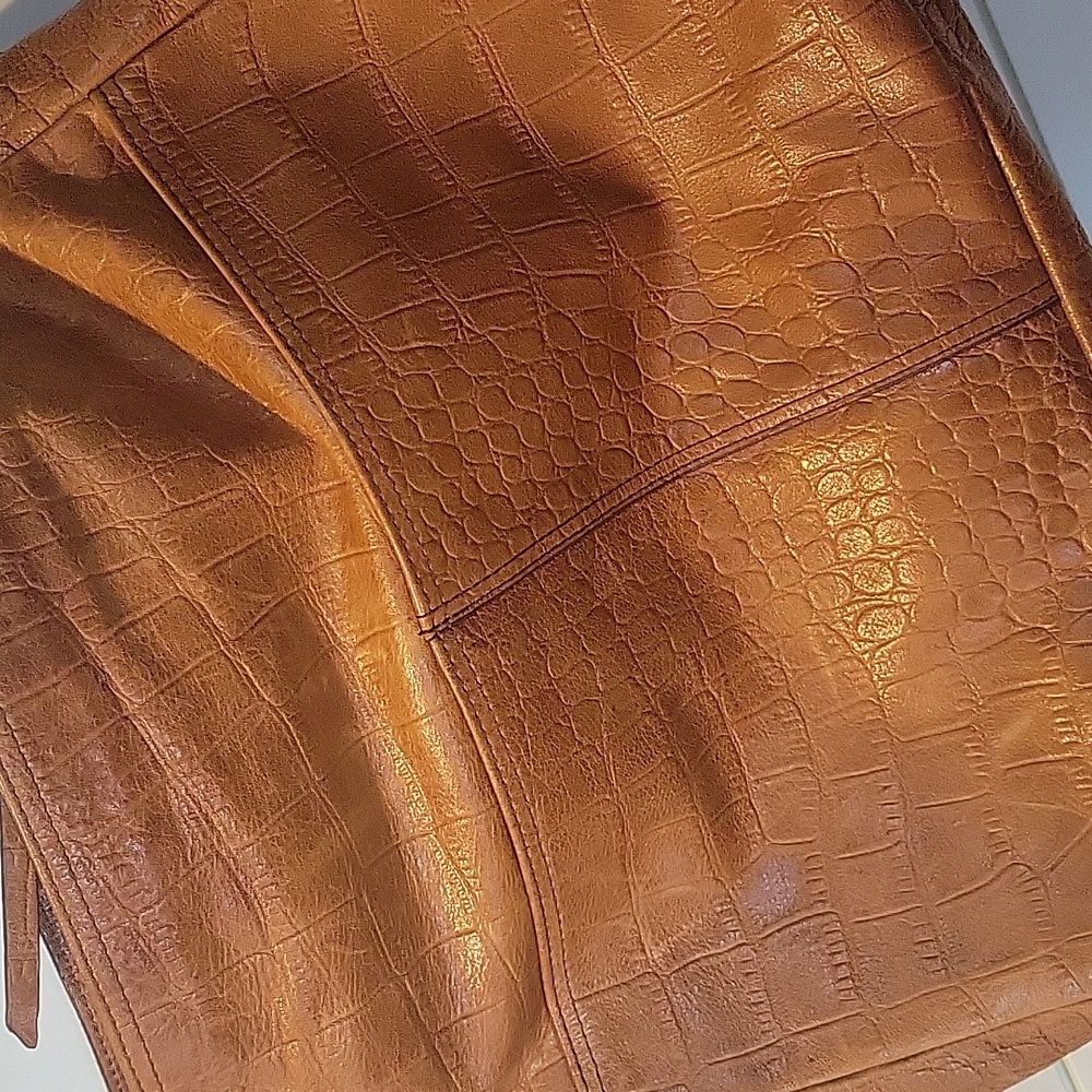 MARGOT LEATHER SHOULDER BAG TAN/BROWN - Picture 6 of 16
